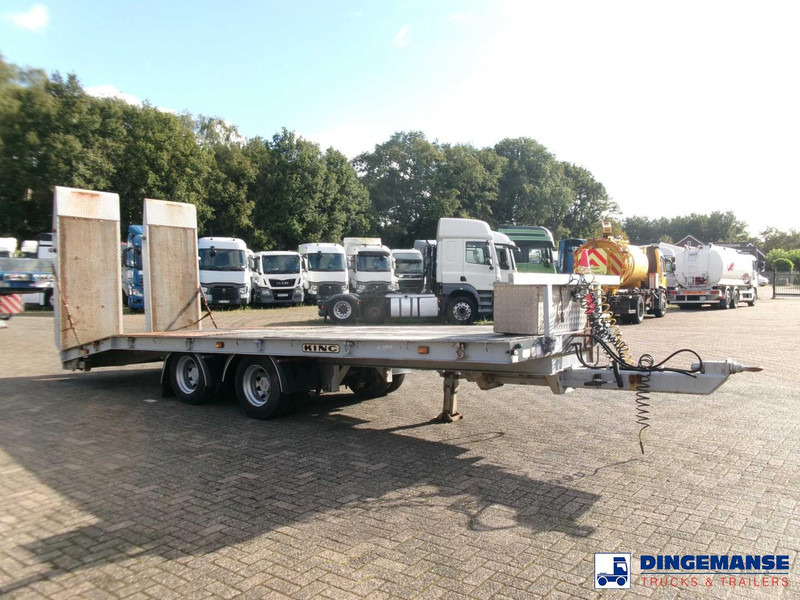 KING 2-axle platform drawbar trailer 14t + ramps - Прицеп бортовой/ Платформа: фото 2 KING 2-axle platform drawbar trailer 14t + ramps - Прицеп бортовой/ Платформа: фото 2