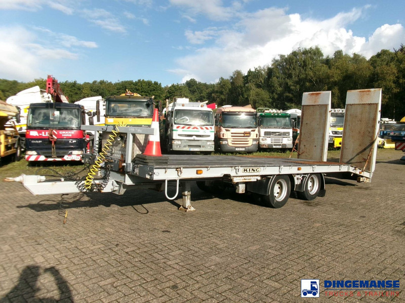 KING 2-axle platform drawbar trailer 14t + ramps - Прицеп бортовой/ Платформа: фото 1 KING 2-axle platform drawbar trailer 14t + ramps - Прицеп бортовой/ Платформа: фото 1