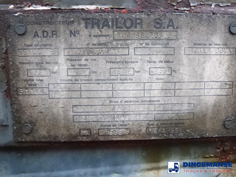 Полуприцеп-цистерна Trailor Heavy oil / bitumen tank steel 31.1 m3 / 1 comp: фото 18