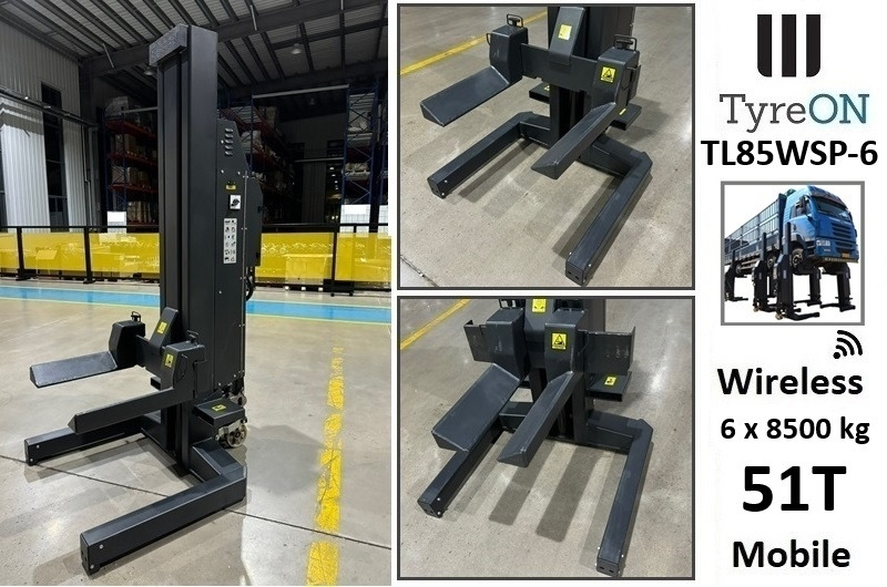 TL85W-6 51T wireless - 6 x 8,5 T - battery 24V DC / 3 kW per column - Spark proof, welding, cutting and grinding - Оборудование для гаражей/ Мастерских: фото 2 TL85W-6 51T wireless - 6 x 8,5 T - battery 24V DC / 3 kW per column - Spark proof, welding, cutting and grinding - Оборудование для гаражей/ Мастерских: фото 2