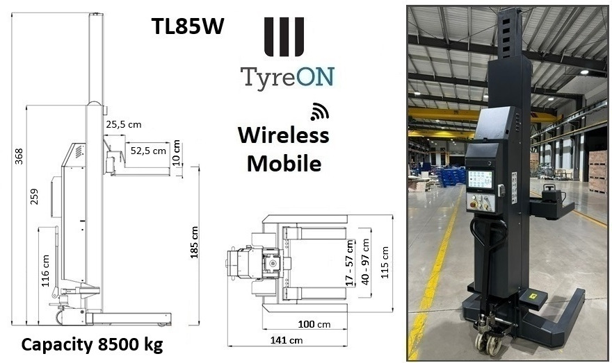 TL85W-6 51T wireless - 6 x 8,5 T - battery 24V DC / 3 kW per column - Spark proof, welding, cutting and grinding - Оборудование для гаражей/ Мастерских: фото 3 TL85W-6 51T wireless - 6 x 8,5 T - battery 24V DC / 3 kW per column - Spark proof, welding, cutting and grinding - Оборудование для гаражей/ Мастерских: фото 3