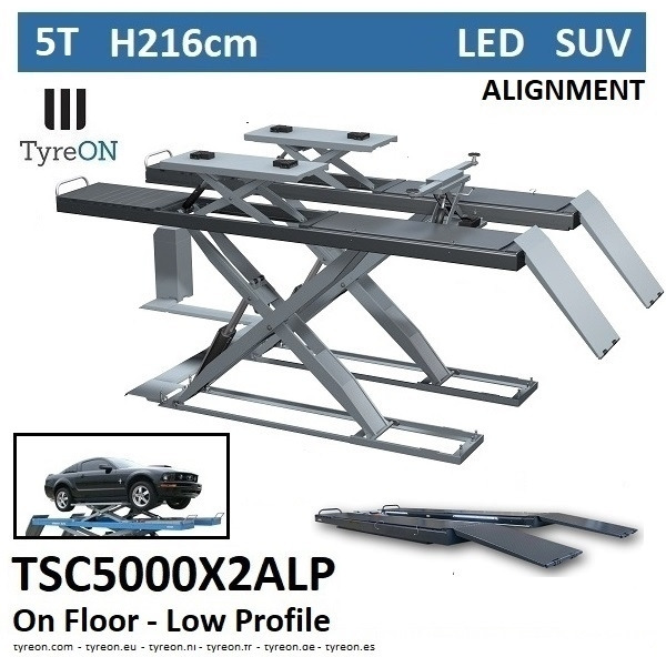 Оборудование для гаражей/ Мастерских TSC5000X2A LP wheel alignment lift - On floor - Free wheel lifting system - 5.2 m lightened runways (76 cm wide) - Low profile - 5T: фото 6