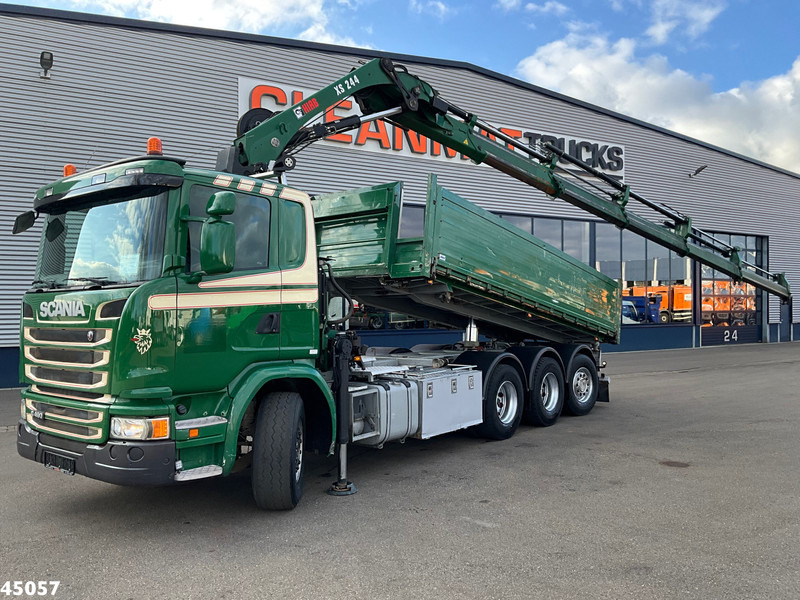 Scania G 490 8x4 Euro 6 Hiab 24 Tonmeter laadkraan - Самосвал, Автоманипулятор: фото 1 Scania G 490 8x4 Euro 6 Hiab 24 Tonmeter laadkraan - Самосвал, Автоманипулятор: фото 1