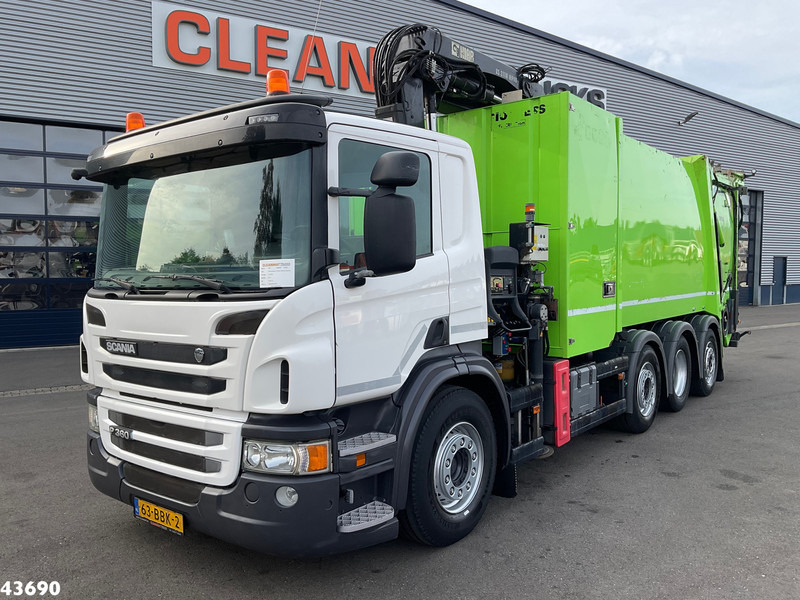 Scania P 360 Faun 18m³ + Hiab crane + Underground Container Washing Installation - Мусоровоз: фото 2 Scania P 360 Faun 18m³ + Hiab crane + Underground Container Washing Installation - Мусоровоз: фото 2