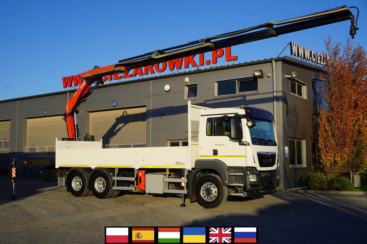MAN TGS 26.420 E6 6x4 / Fassi F215A crane / 360 MTH! / 5.6 t capacity / 12.7 m reach / 170 tho. km! - Автоманипулятор: фото 1 MAN TGS 26.420 E6 6x4 / Fassi F215A crane / 360 MTH! / 5.6 t capacity / 12.7 m reach / 170 tho. km! - Автоманипулятор: фото 1