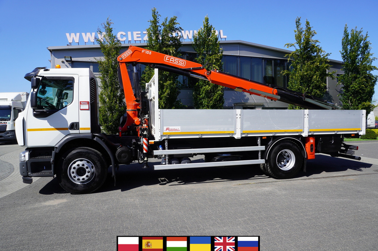 RENAULT C280 DTI 8 / FASSI crane 5.6 T / range 8 m / Flatbed 15 EPAL - Грузовик бортовой/ Платформа, Автоманипулятор: фото 1 RENAULT C280 DTI 8 / FASSI crane 5.6 T / range 8 m / Flatbed 15 EPAL - Грузовик бортовой/ Платформа, Автоманипулятор: фото 1
