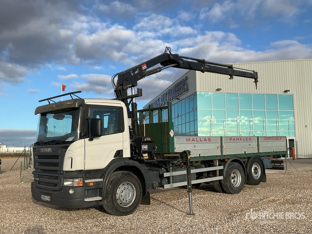 2007 Scania P340 2006 Hiab 144B-2 5 ton on 6x2 Flatbed Truck with Crane - Грузовик бортовой/ Платформа, Автоманипулятор: фото 1 2007 Scania P340 2006 Hiab 144B-2 5 ton on 6x2 Flatbed Truck with Crane - Грузовик бортовой/ Платформа, Автоманипулятор: фото 1