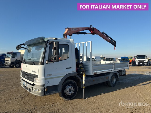 2009 Mercedes-Benz MB 818 K 2009 Fassi F65A.23 2710 kg on 4x2 Flatbed Truck with Crane - Грузовик бортовой/ Платформа, Автоманипулятор: фото 2 2009 Mercedes-Benz MB 818 K 2009 Fassi F65A.23 2710 kg on 4x2 Flatbed Truck with Crane - Грузовик бортовой/ Платформа, Автоманипулятор: фото 2