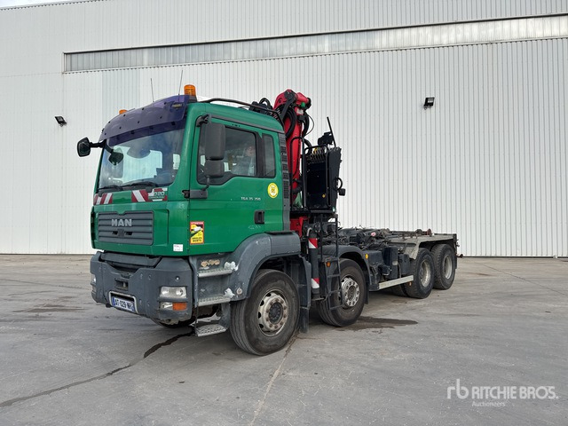 2006 MAN TGA 35.350 8x4 Camion Ampliroll Grue Palfi ... Roll-Off Truck - Крюковой мультилифт, Автоманипулятор: фото 1 2006 MAN TGA 35.350 8x4 Camion Ampliroll Grue Palfi ... Roll-Off Truck - Крюковой мультилифт, Автоманипулятор: фото 1