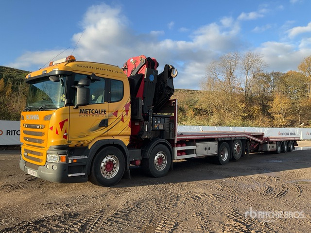 2013 Scania R480LB Effer 685/5S Crane - Beavertail T/A Sleeper Truck Tractor - Грузовик бортовой/ Платформа: фото 1 2013 Scania R480LB Effer 685/5S Crane - Beavertail T/A Sleeper Truck Tractor - Грузовик бортовой/ Платформа: фото 1