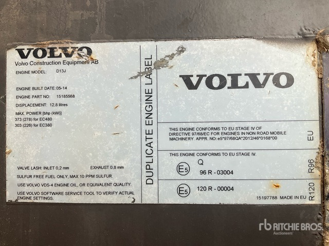 2014 Volvo EC380EL Tracked Excavator - Гусеничный экскаватор: фото 5 2014 Volvo EC380EL Tracked Excavator - Гусеничный экскаватор: фото 5