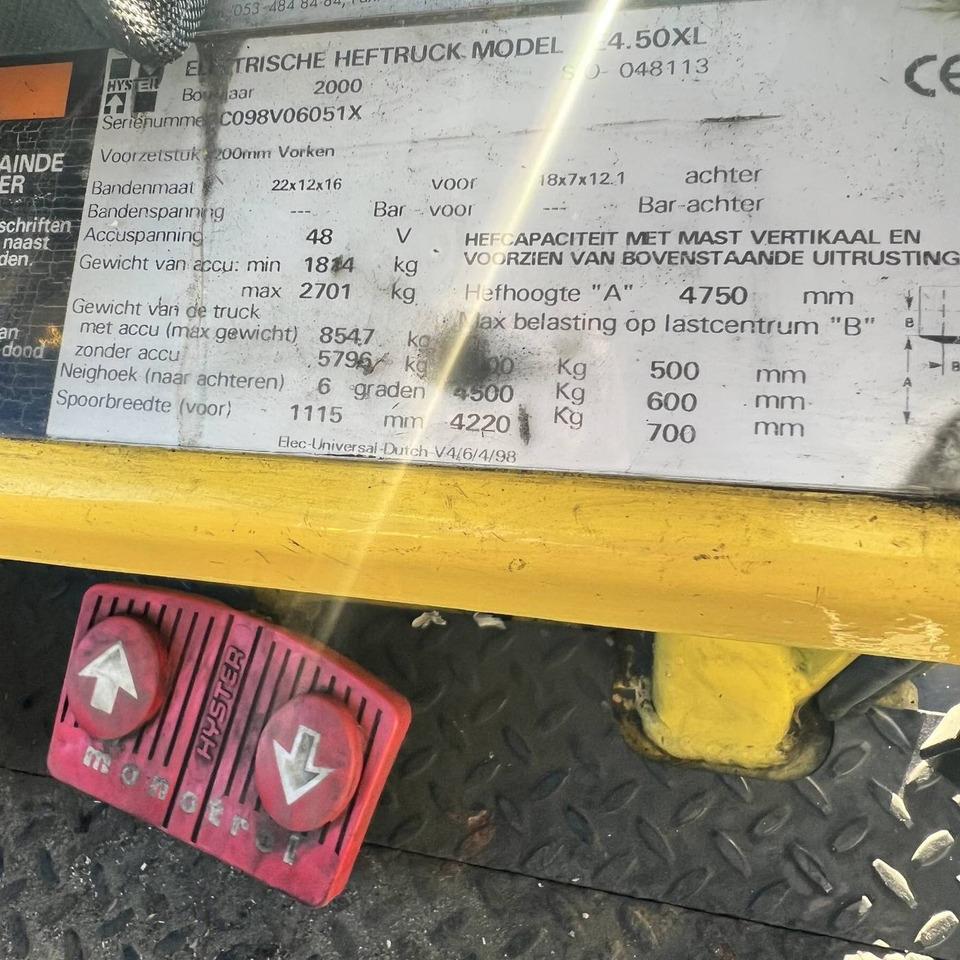 Электропогрузчик Hyster E4.50XL: фото 16