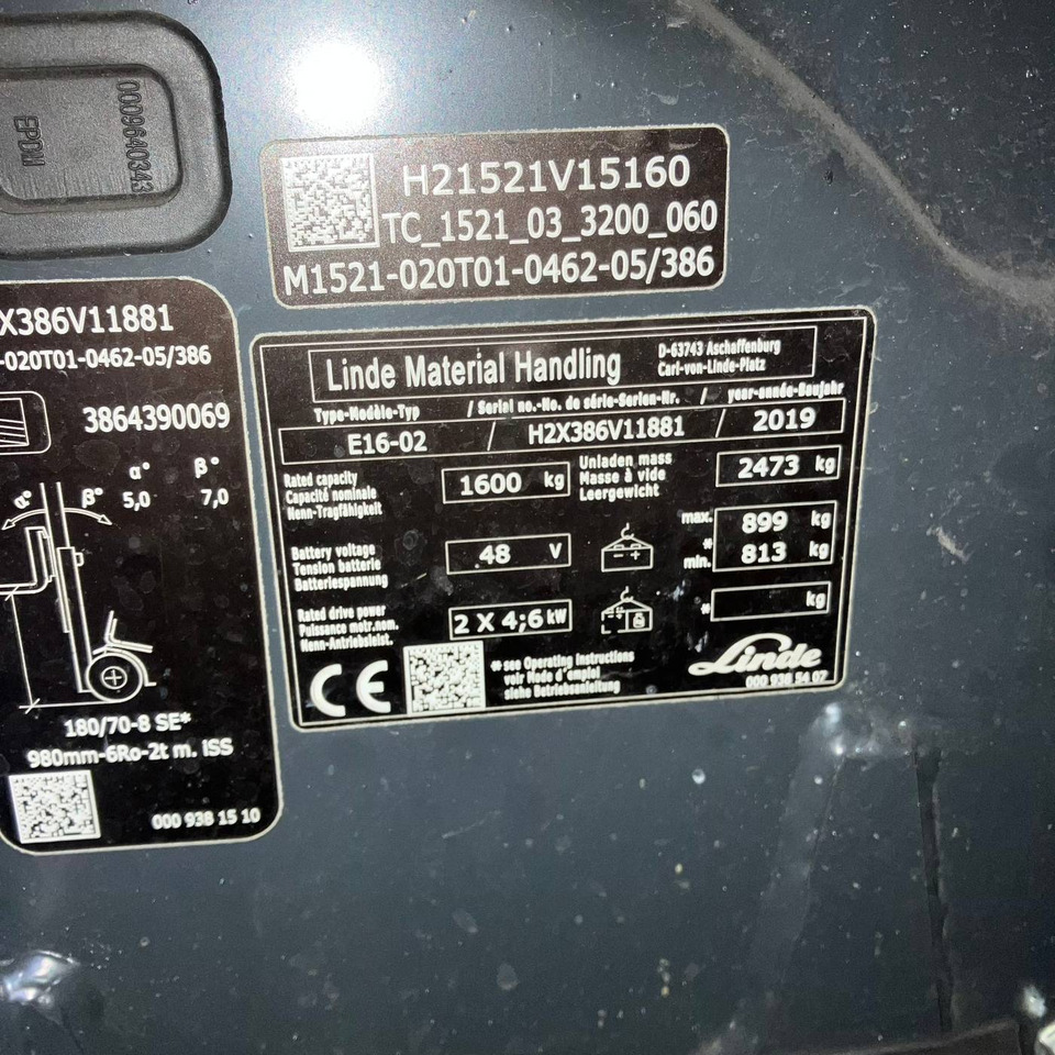 Linde E16 (386-02) EVO - Электропогрузчик: фото 4 Linde E16 (386-02) EVO - Электропогрузчик: фото 4