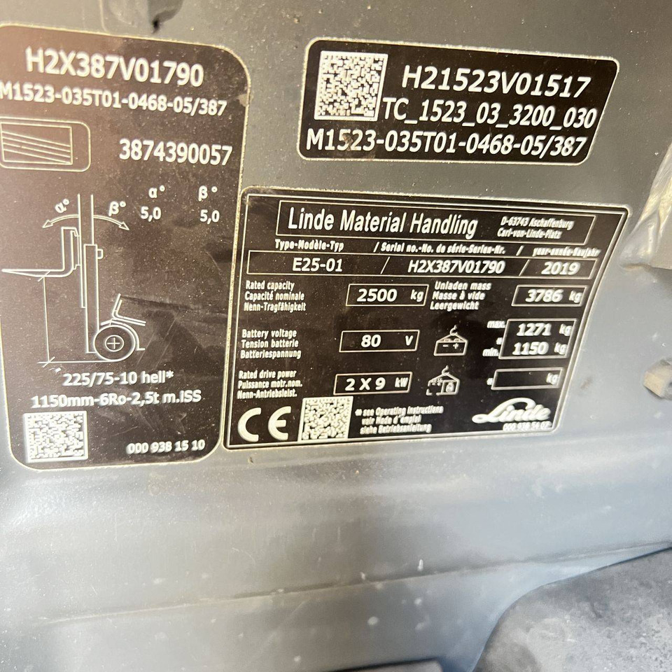 Электропогрузчик Linde E25 (387): фото 13