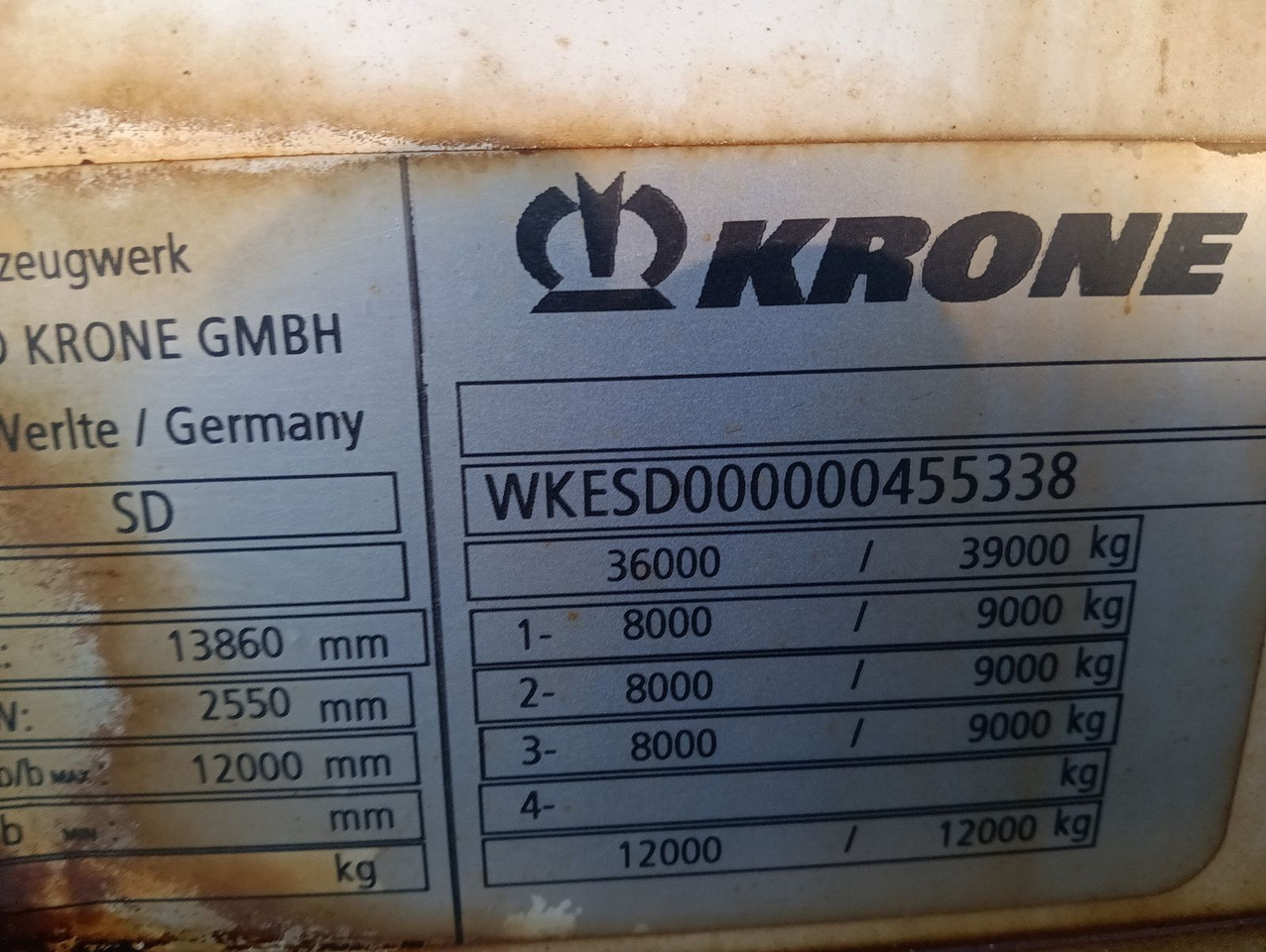 Новый Низкорамный полуприцеп Krone SDP 27  12,2m JUMBO BPW 235/75R17,5 Reifen 90%: фото 12