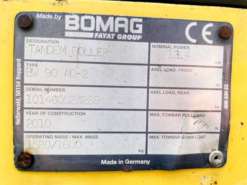 Bomag BW90 AD-2 (3801) - Дорожный каток: фото 3 Bomag BW90 AD-2 (3801) - Дорожный каток: фото 3