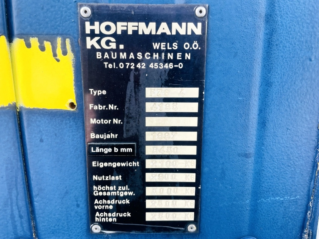Diverses HOFFMANN FZS4 BAUWAGEN (4072) - Жилой контейнер, Прицеп: фото 3 Diverses HOFFMANN FZS4 BAUWAGEN (4072) - Жилой контейнер, Прицеп: фото 3