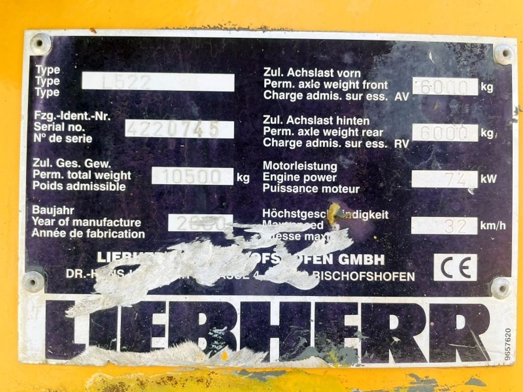 Liebherr L522 (4023) - Колёсный погрузчик: фото 4 Liebherr L522 (4023) - Колёсный погрузчик: фото 4