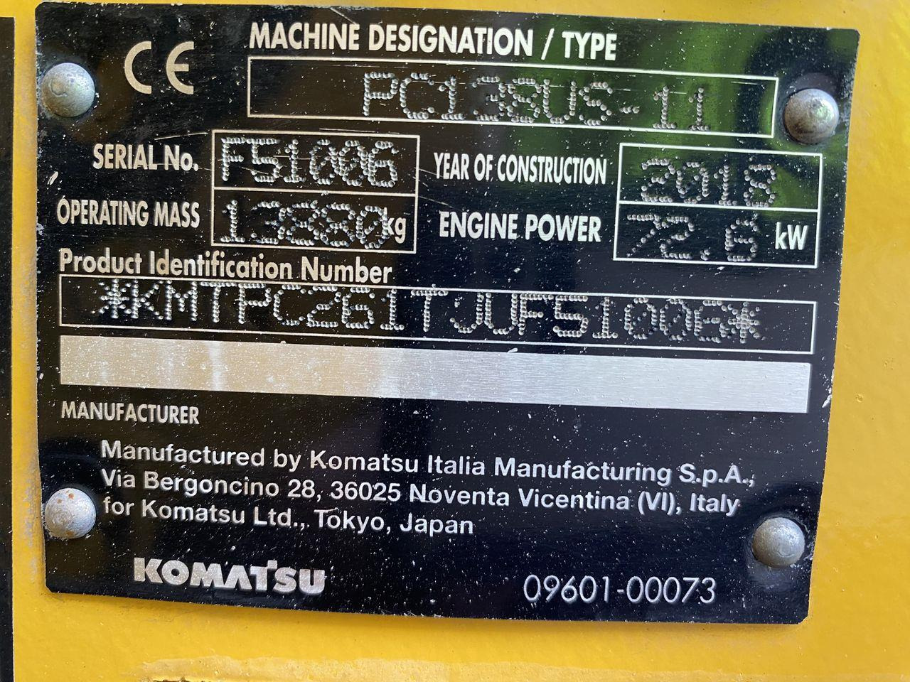 Гусеничный экскаватор Komatsu PC138US-11: фото 10
