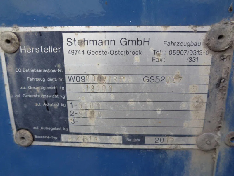 Тентованный прицеп Stehmann AZP 18 + 2 AXLE + 1.16 vloer hoogte: фото 16