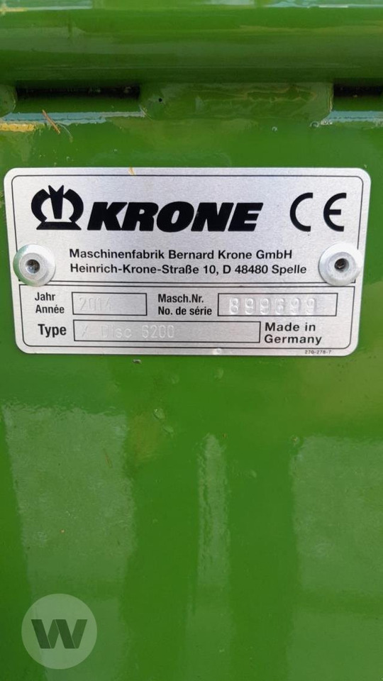 Krone X-Disc 6200 GPS-SW - Косилка: фото 5 Krone X-Disc 6200 GPS-SW - Косилка: фото 5