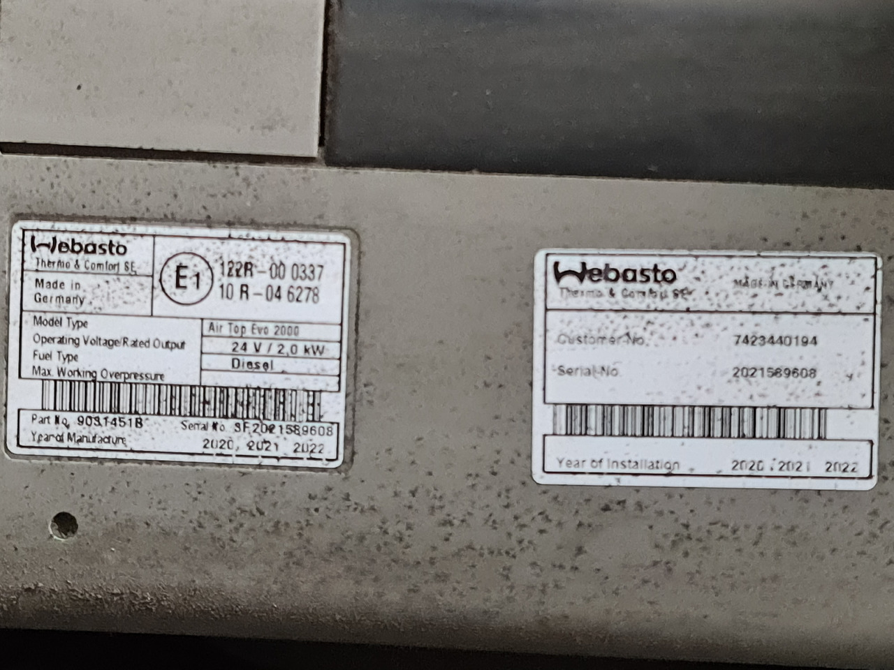 RENAULT RANGE T / WEBASTO AIR TOP EVO 2000 - Отопление/ Вентиляция: фото 3 RENAULT RANGE T / WEBASTO AIR TOP EVO 2000 - Отопление/ Вентиляция: фото 3