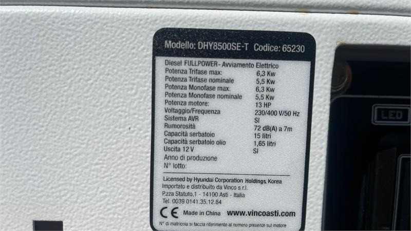 Hyundai DHY8500SE-T 7,0kW diesel - Электрогенератор: фото 4 Hyundai DHY8500SE-T 7,0kW diesel - Электрогенератор: фото 4