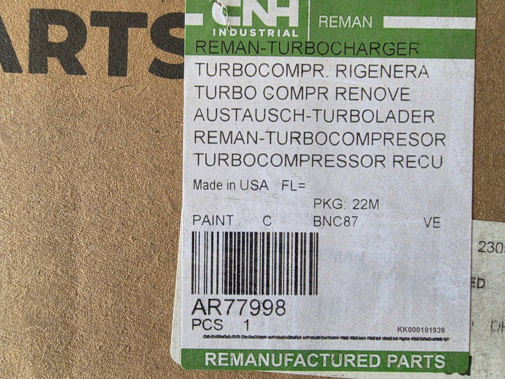 Case AR77998 - Турбина для Строительной техники: фото 4 Case AR77998 - Турбина для Строительной техники: фото 4