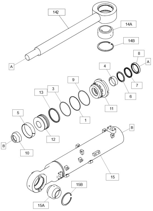 Caterpillar 5558742 - Гидравлический цилиндр для Строительной техники: фото 4 Caterpillar 5558742 - Гидравлический цилиндр для Строительной техники: фото 4