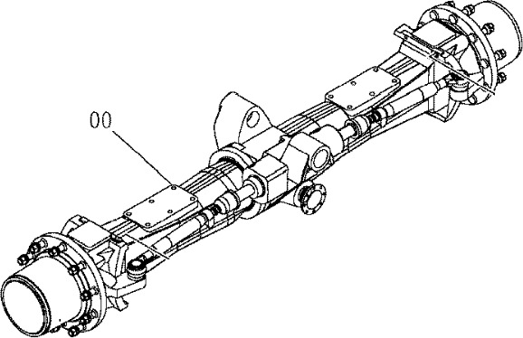 Hitachi 4477075 - Передняя ось для Строительной техники: фото 1 Hitachi 4477075 - Передняя ось для Строительной техники: фото 1