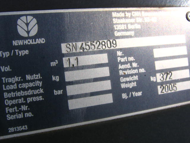New Holland 4552809 - Ковш для погрузчика: фото 1 New Holland 4552809 - Ковш для погрузчика: фото 1