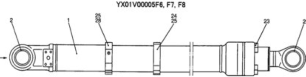 New Holland YX01V00005F7 - 87336534 - Гидравлический цилиндр для Строительной техники: фото 3 New Holland YX01V00005F7 - 87336534 - Гидравлический цилиндр для Строительной техники: фото 3