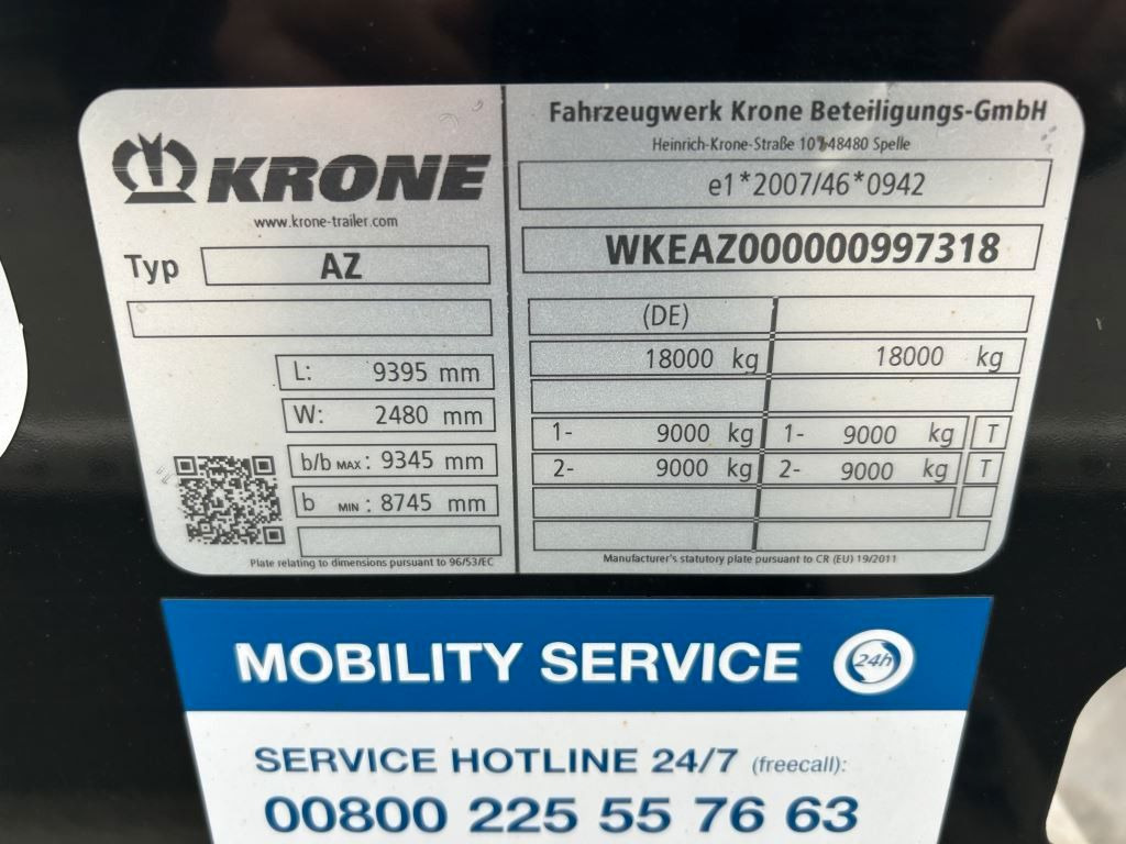 Krone 2 Achswechselfahrgestell, Typ: MAXI AZW 18 eL3B7 - Прицеп-контейнеровоз/ Сменный кузов: фото 4 Krone 2 Achswechselfahrgestell, Typ: MAXI AZW 18 eL3B7 - Прицеп-контейнеровоз/ Сменный кузов: фото 4
