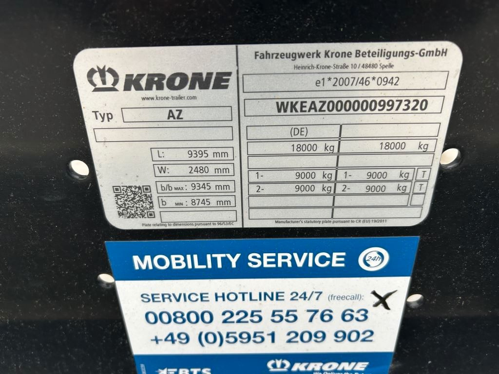 Krone 2 Achswechselfahrgestell, Typ: MAXI AZW 18 eL3B7 - Прицеп-контейнеровоз/ Сменный кузов: фото 3 Krone 2 Achswechselfahrgestell, Typ: MAXI AZW 18 eL3B7 - Прицеп-контейнеровоз/ Сменный кузов: фото 3
