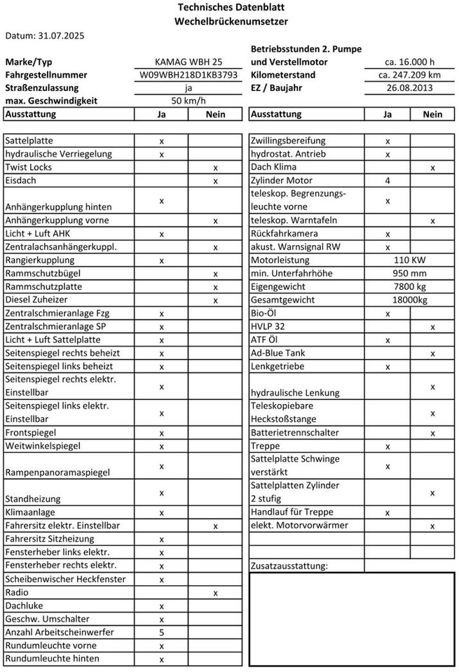 Грузовик-контейнеровоз/ Сменный кузов Mercedes-Benz Kamag Wiesel / WBH25 / KB3793 / mit Ganrantie: фото 15 Грузовик-контейнеровоз/ Сменный кузов Mercedes-Benz Kamag Wiesel / WBH25 / KB3793 / mit Ganrantie: фото 15