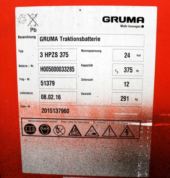 GRUMA 24 Volt 3 PzS 375 Ah - Аккумулятор для Погрузочно-разгрузочной техники: фото 5 GRUMA 24 Volt 3 PzS 375 Ah - Аккумулятор для Погрузочно-разгрузочной техники: фото 5