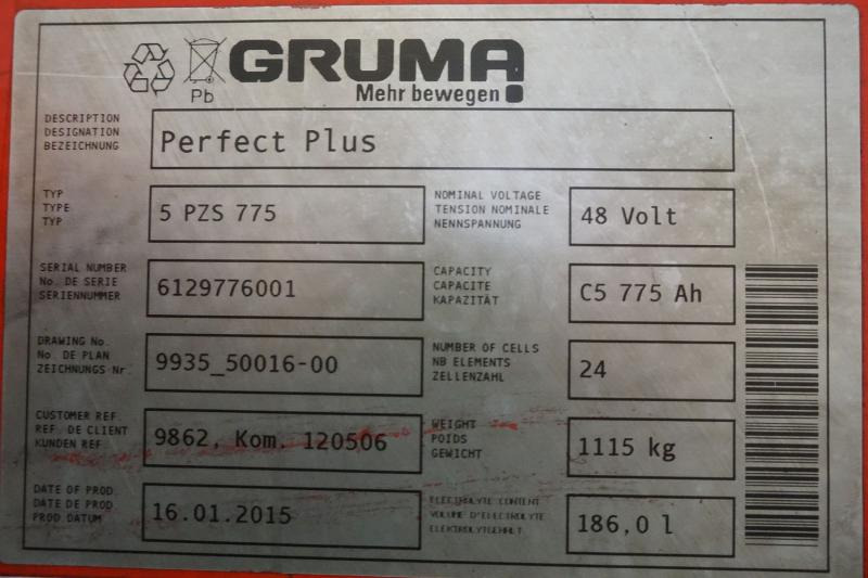 GRUMA 48 Volt 5 PzS 775 Ah - Аккумулятор для Погрузочно-разгрузочной техники: фото 5 GRUMA 48 Volt 5 PzS 775 Ah - Аккумулятор для Погрузочно-разгрузочной техники: фото 5