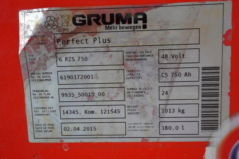 GRUMA 48 Volt 6 PzS 750 Ah - Аккумулятор для Погрузочно-разгрузочной техники: фото 5 GRUMA 48 Volt 6 PzS 750 Ah - Аккумулятор для Погрузочно-разгрузочной техники: фото 5