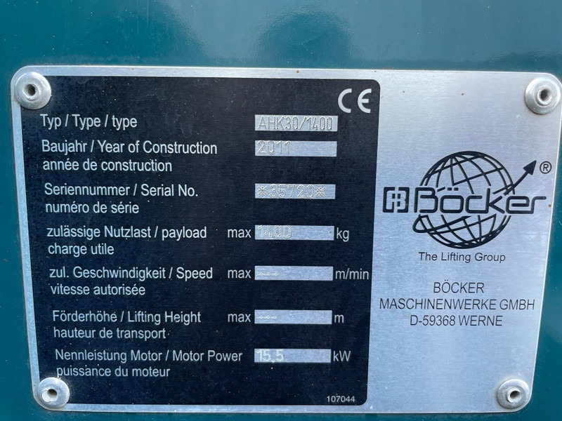 Böcker AHK 30/1400 - Вседорожный кран: фото 3 Böcker AHK 30/1400 - Вседорожный кран: фото 3