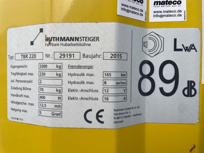 Ruthmann TBR 220 - Грузовик с подъемником: фото 3 Ruthmann TBR 220 - Грузовик с подъемником: фото 3