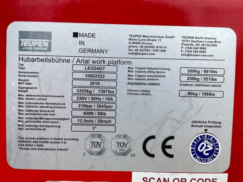 Teupen Leo 24 GT SOLD - Коленчатый подъемник: фото 3 Teupen Leo 24 GT SOLD - Коленчатый подъемник: фото 3