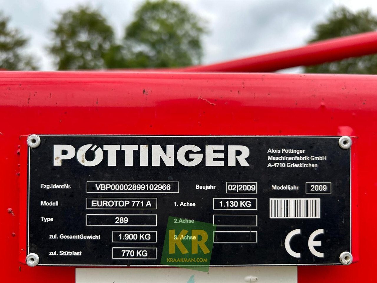 EUROTOP 771A Pottinger - Сеноворошилка: фото 1 EUROTOP 771A Pottinger - Сеноворошилка: фото 1