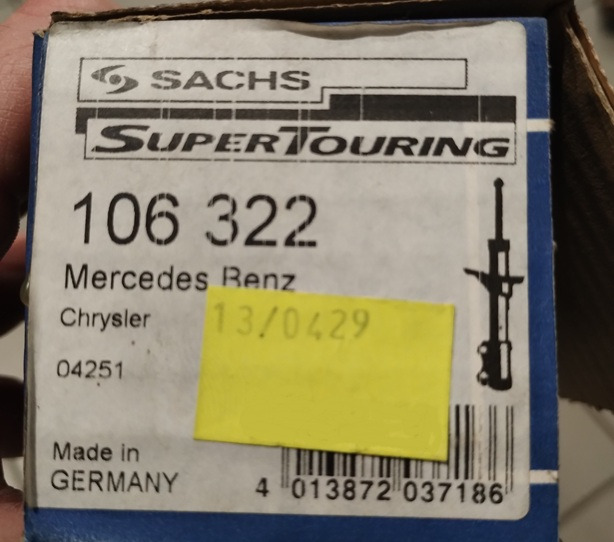 AMORTYZATOR PRZEDNI MERCEDES 407 409 410 6113200930 106322 SACHS - Амортизатор: фото 2 AMORTYZATOR PRZEDNI MERCEDES 407 409 410 6113200930 106322 SACHS - Амортизатор: фото 2