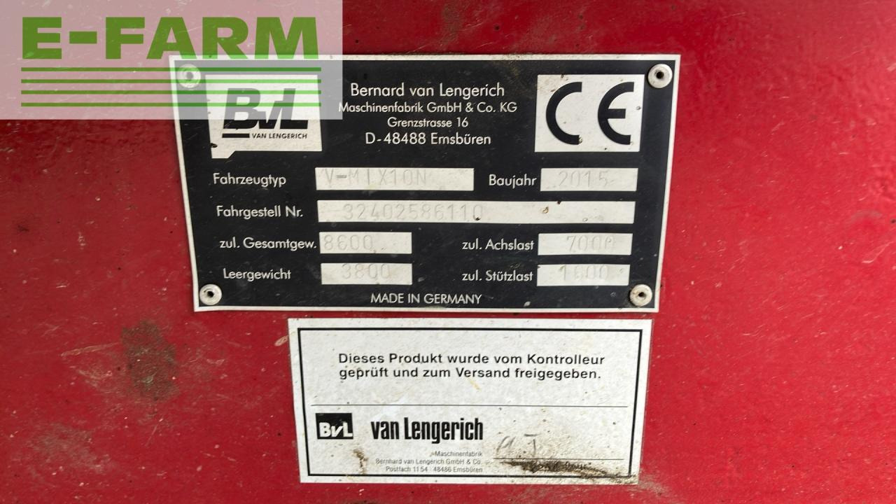 Инвентарь для животноводства BVL - van Lengerich V-MIX 10N: фото 9