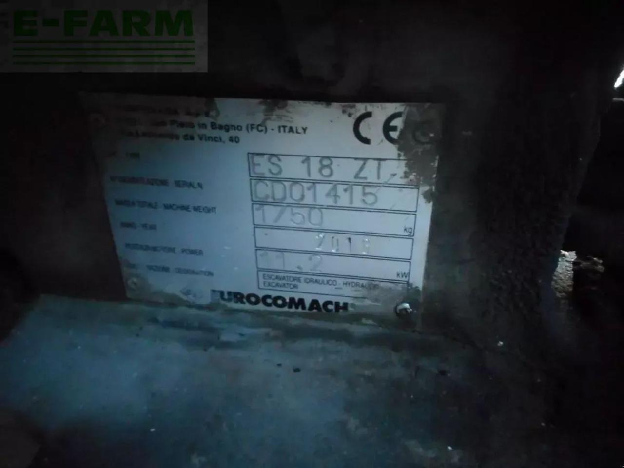 Мини-экскаватор Euromacchine es 18 zt ( 1.750kg ): фото 6