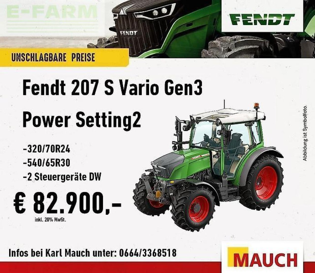 Fendt 207 s vario gen 3 zum bestpreis - Трактор: фото 2 Fendt 207 s vario gen 3 zum bestpreis - Трактор: фото 2