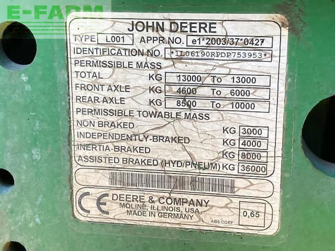 Трактор John Deere 6190r: фото 16