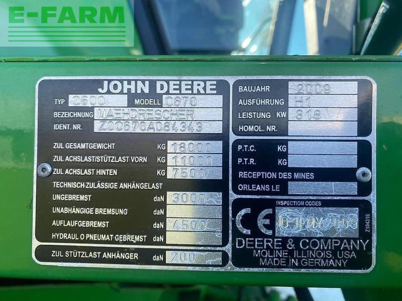 John Deere c670 - Зерноуборочный комбайн: фото 3 John Deere c670 - Зерноуборочный комбайн: фото 3