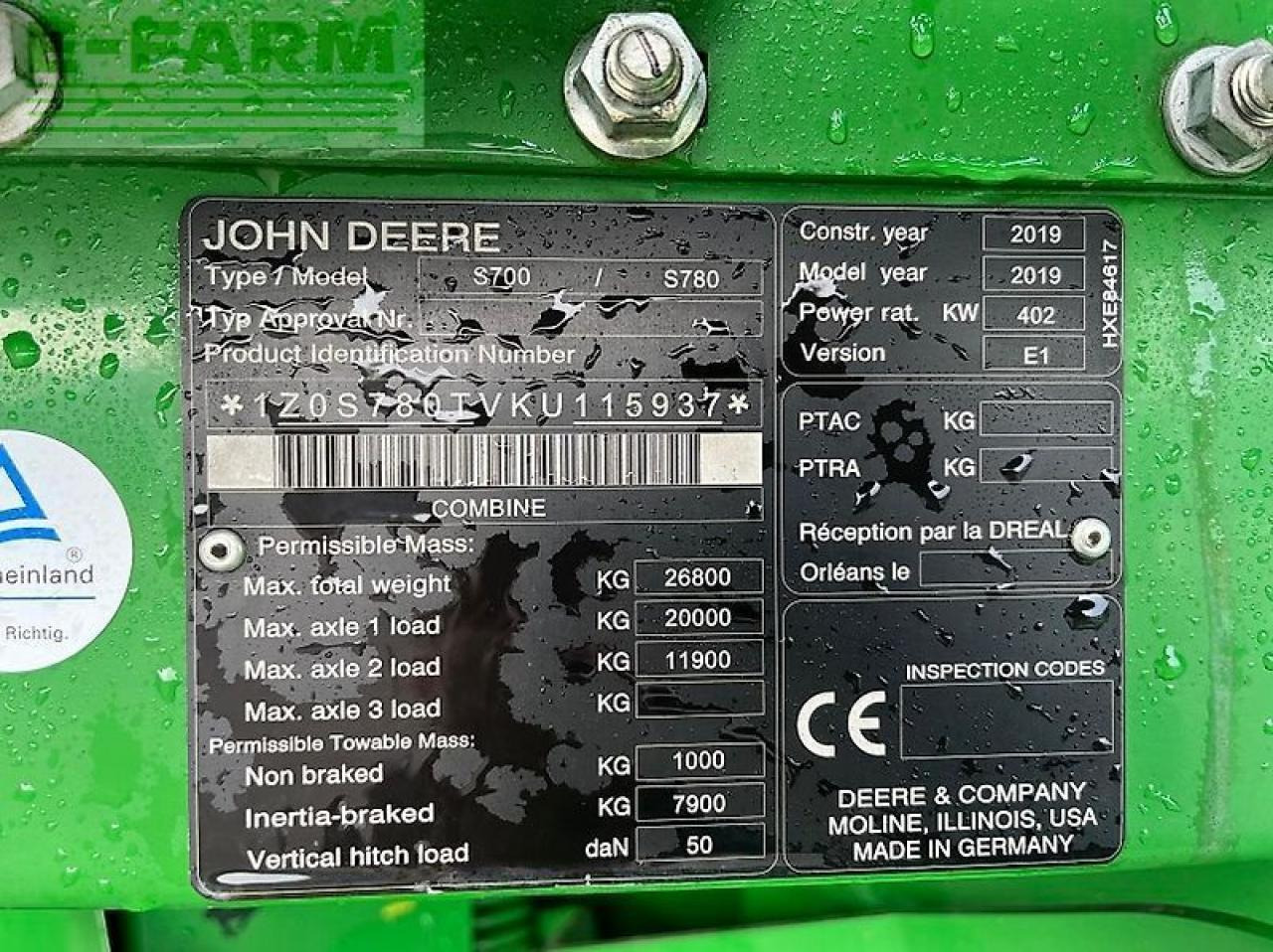 Зерноуборочный комбайн John Deere s 780i: фото 11