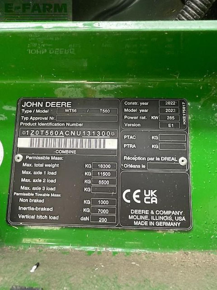 Зерноуборочный комбайн John Deere t560: фото 25